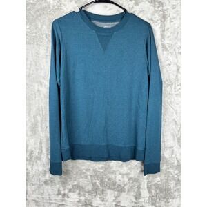 BCG Mens S‎ Blue Crew Neck Long Sleeve Sweatshirt Lightweight Athletic Pullover